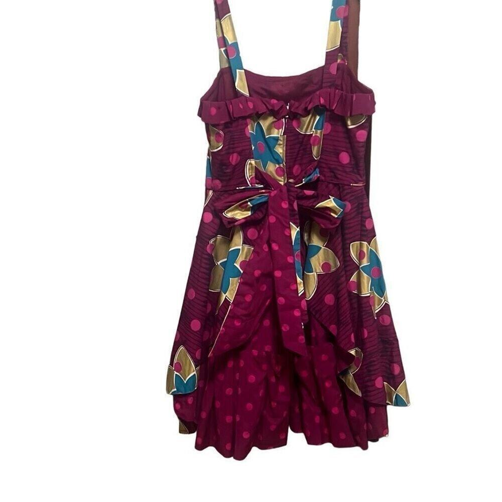 NWT Marc By Marc Jacobs Carmine multi Cotton Floral Empire Dress Size